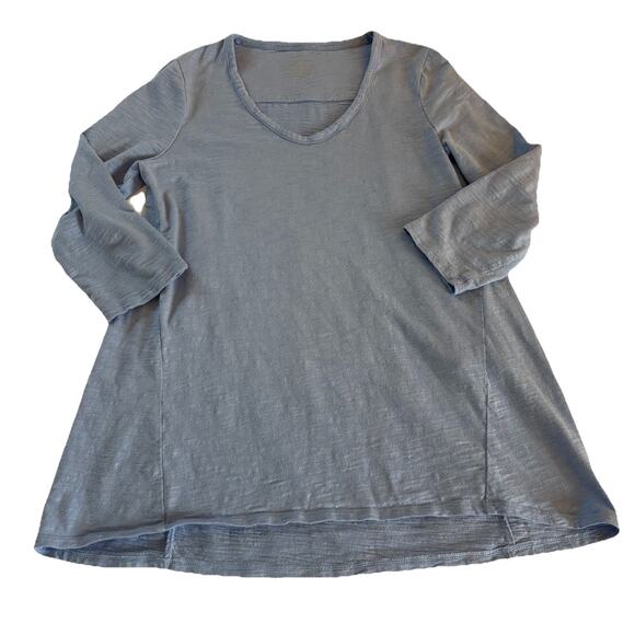 Chico's Women's 3/4 Sleeve “The Ultimate Tee” Light Blue V-neck Size 0 (small) - Picture 5 of 12